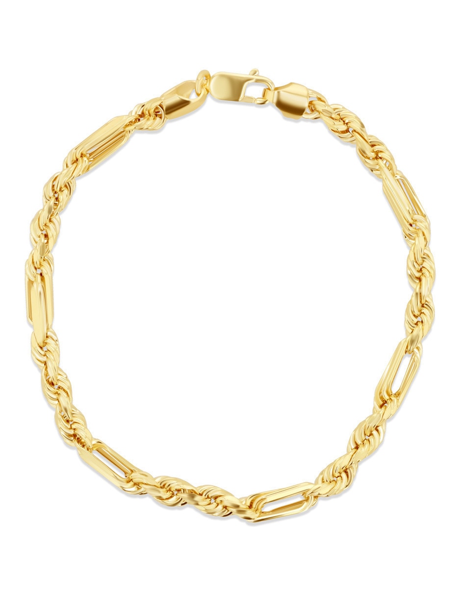 Pulsera de oro amarillo 14 K acabado brillante