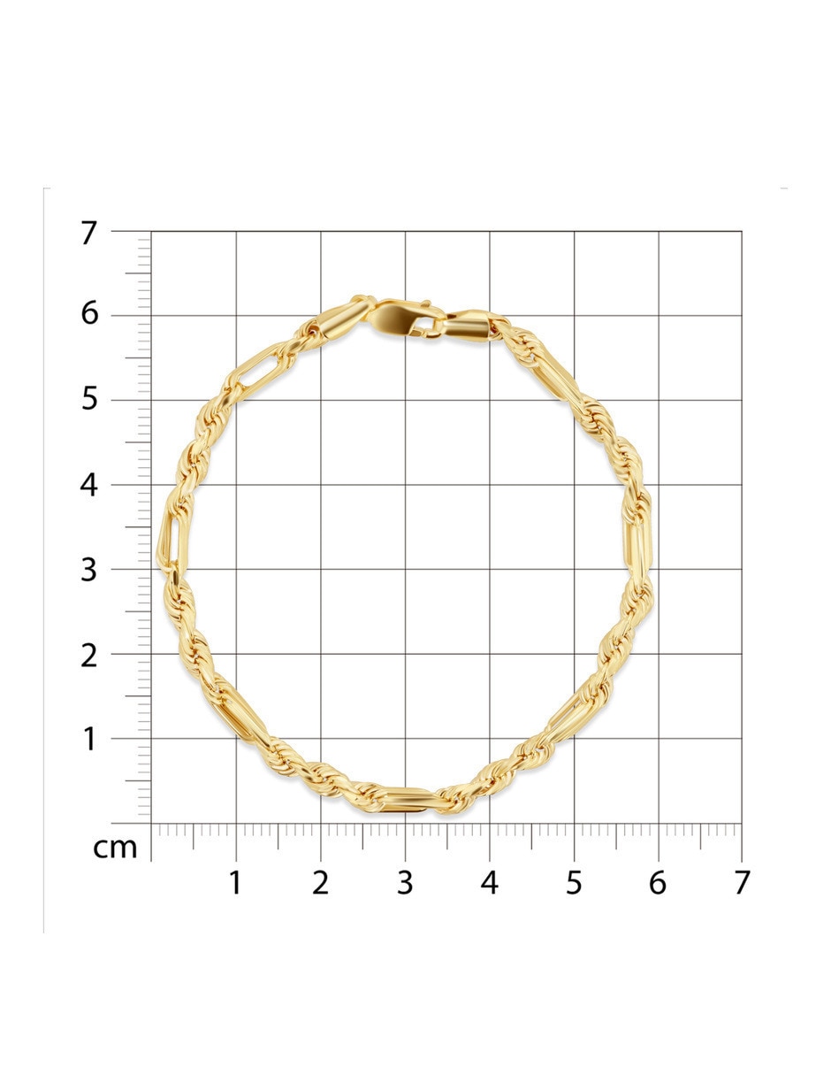 Pulsera Joyerias Bizzarro de oro amarillo 14 K acabado brillante
