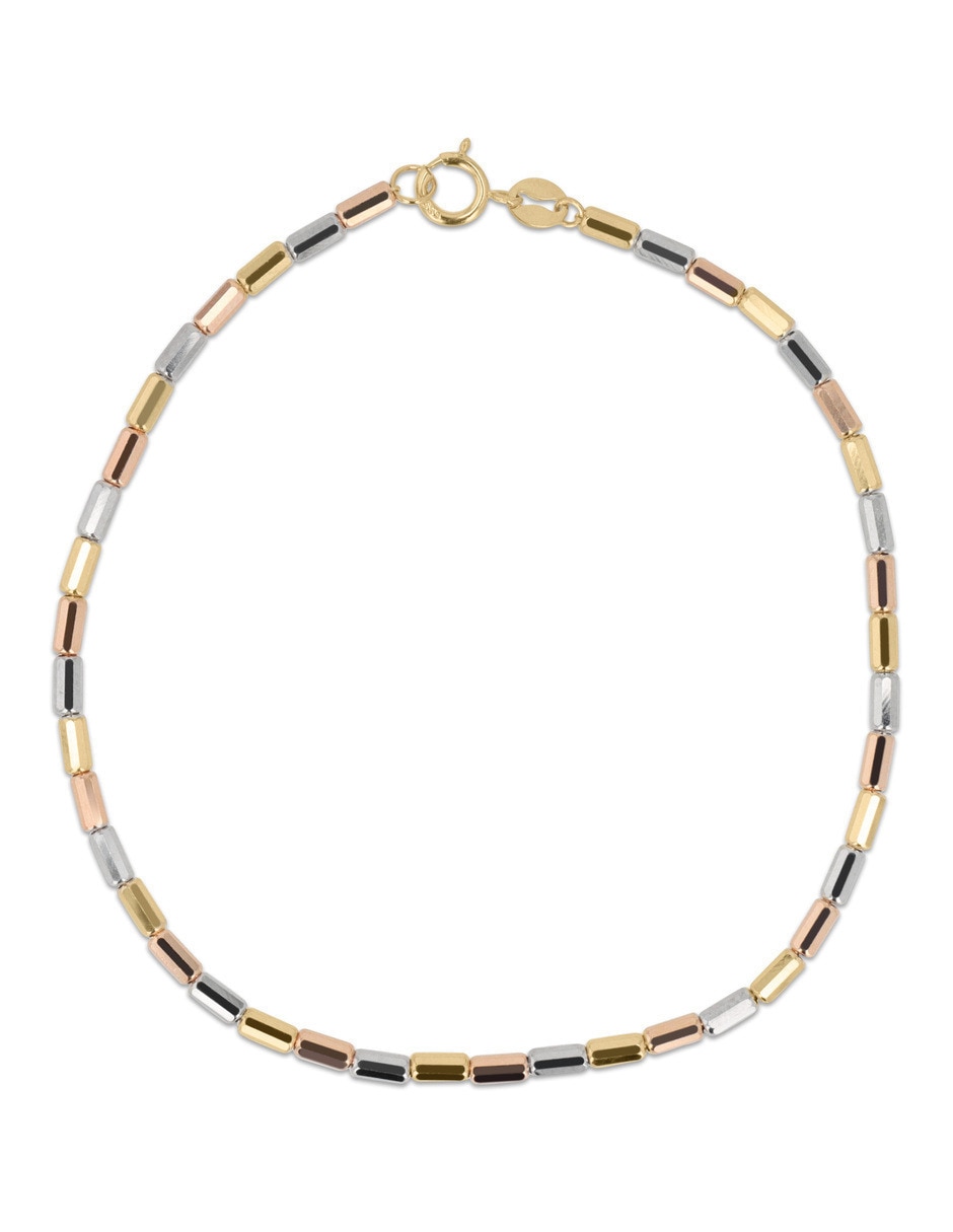 Pulsera Joyerias Bizzarro de oro florentino 14 K acabado brillante