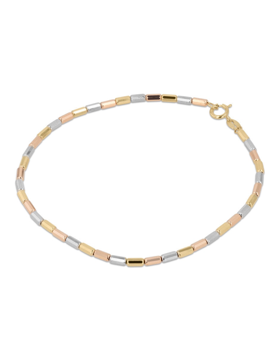 Pulsera Joyerias Bizzarro de oro florentino 14 K acabado brillante