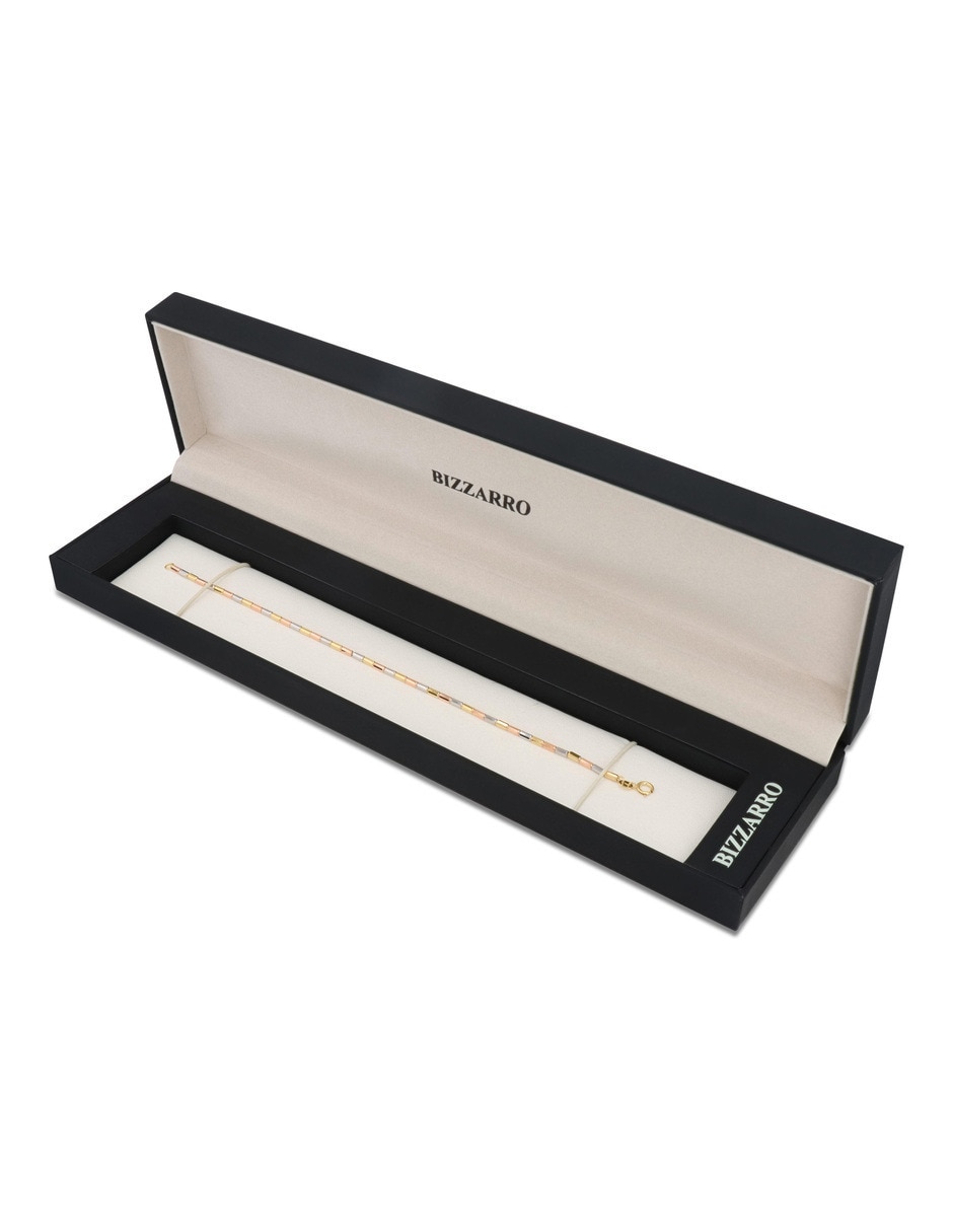Pulsera Joyerias Bizzarro de oro florentino 14 K acabado brillante