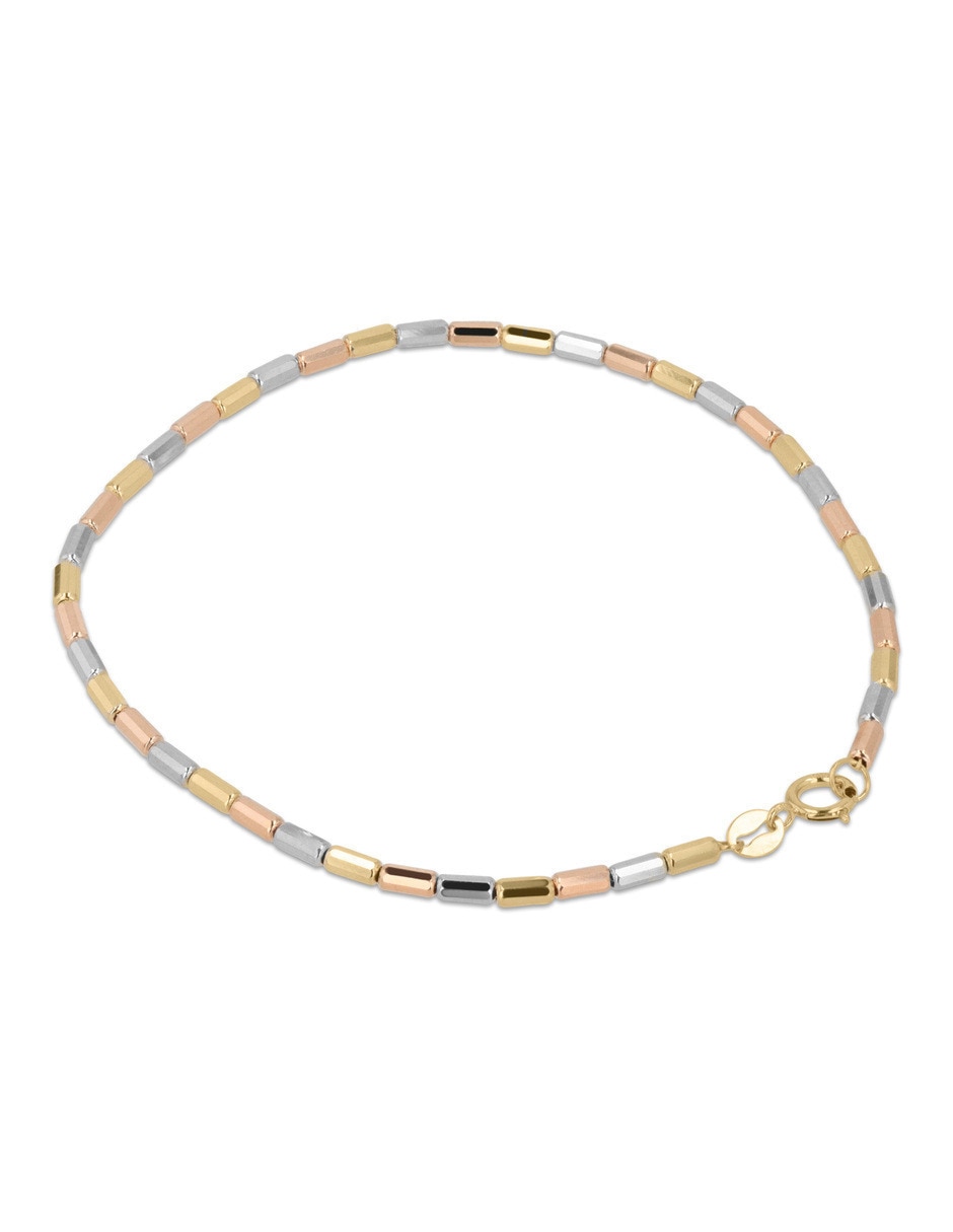 Pulsera Joyerias Bizzarro de oro florentino 14 K acabado brillante