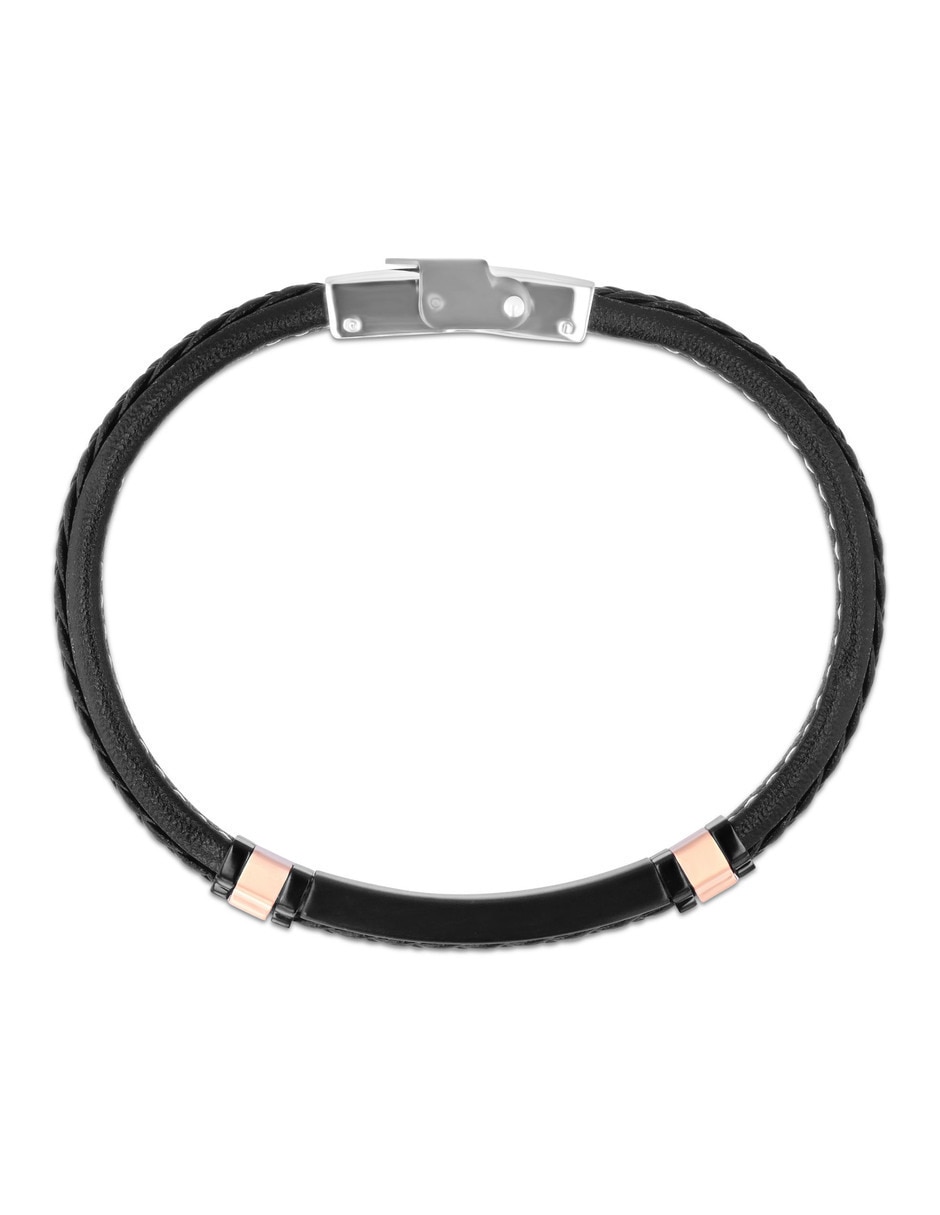Pulsera de piel acabado brillante