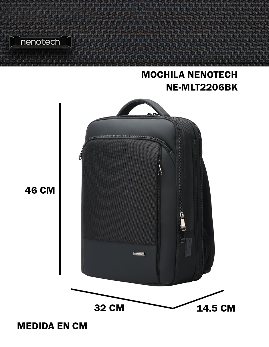 Mochila con portalaptop Nenotech  A71215 Impermeable unisex
