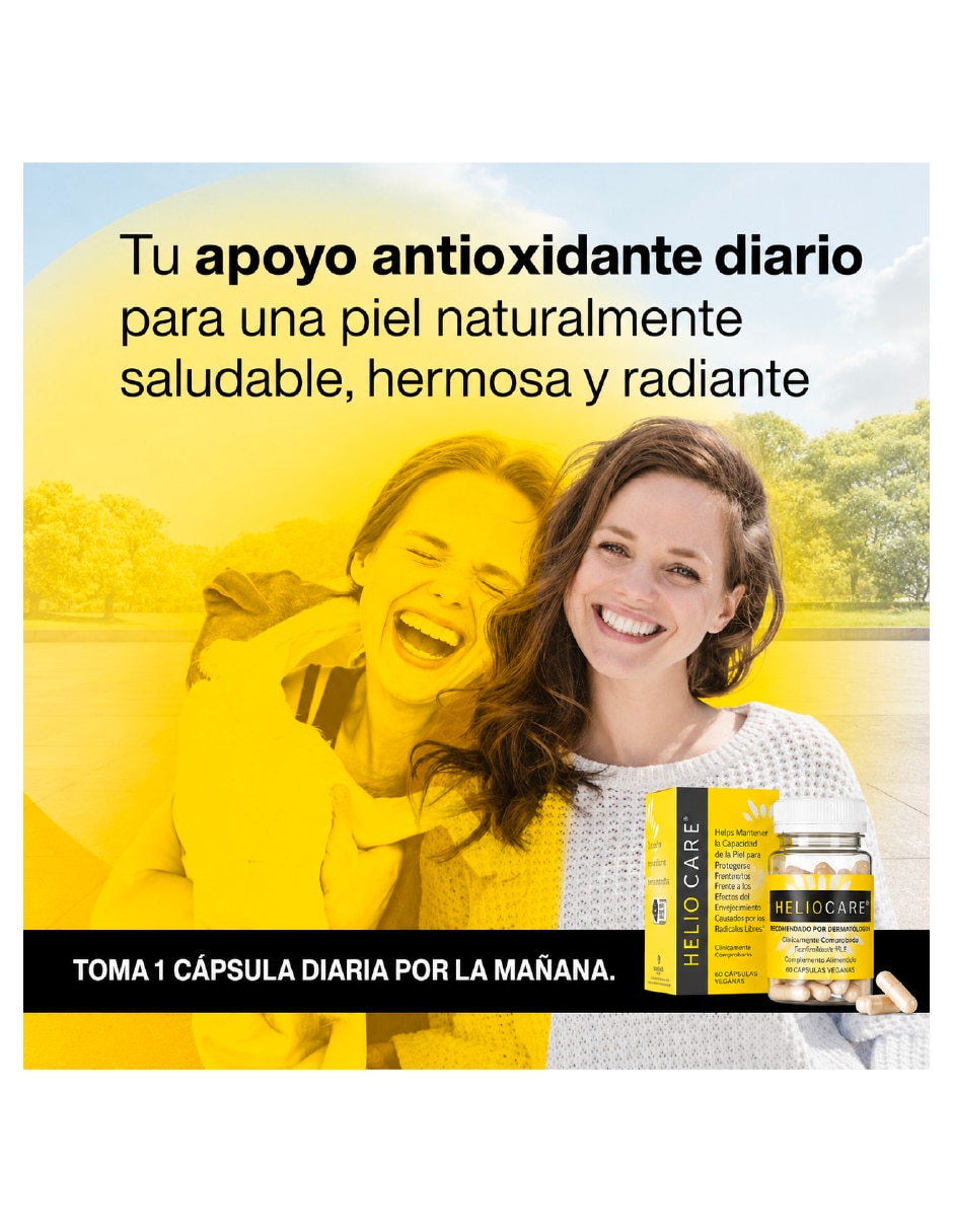Polypodium Leucotomos Fórmula Antioxidante Heliocare con semilla de fenogreco de 60 cápsulas