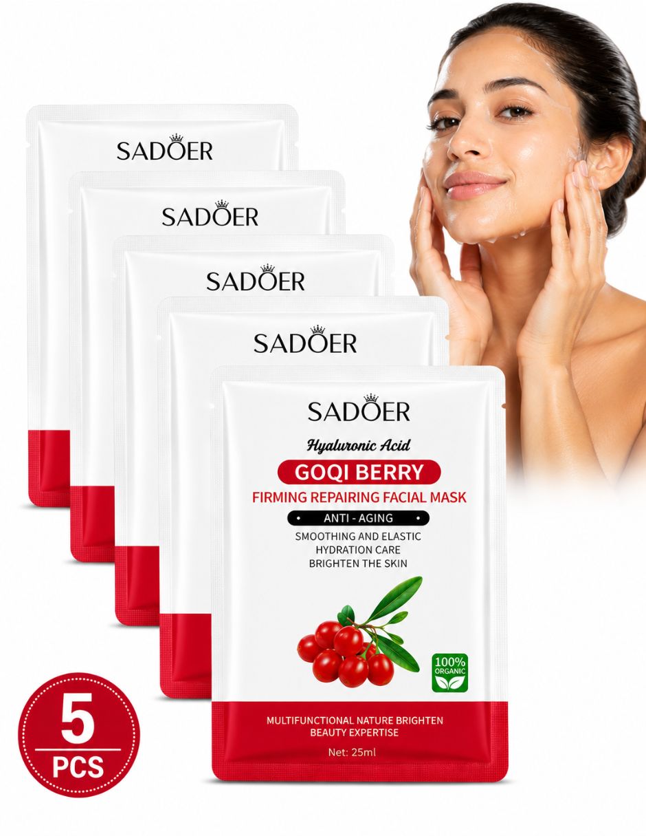 Mascarilla facial antioxidantes con baya de goji para antioxidante
