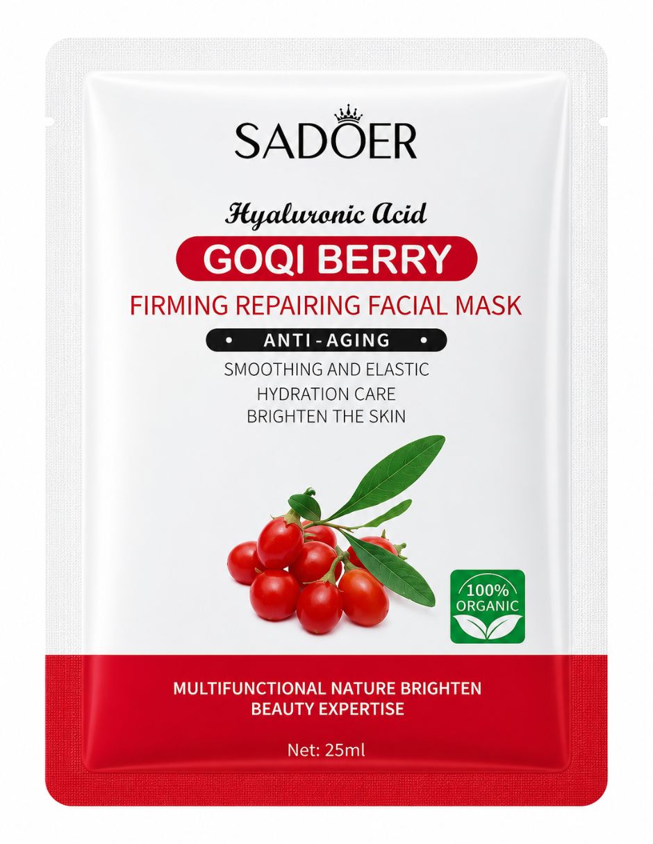 Mascarilla facial antioxidantes con baya de goji para antioxidante Sadoer
