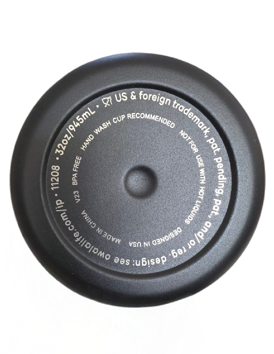 Termo Owala de acero inoxidable FreeSip Blk 32 con tapa rosca 946 ml