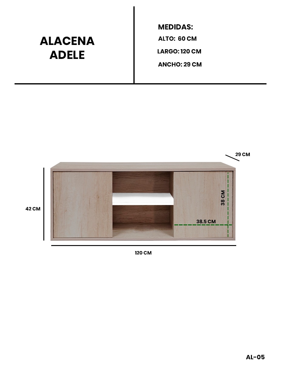 Alacena armable Decombil Adele MDF 2