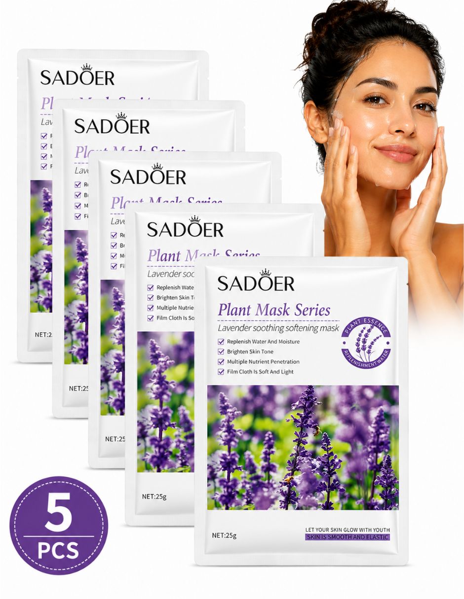Mascarilla facial Relajantes de Lavanda Sadoer
