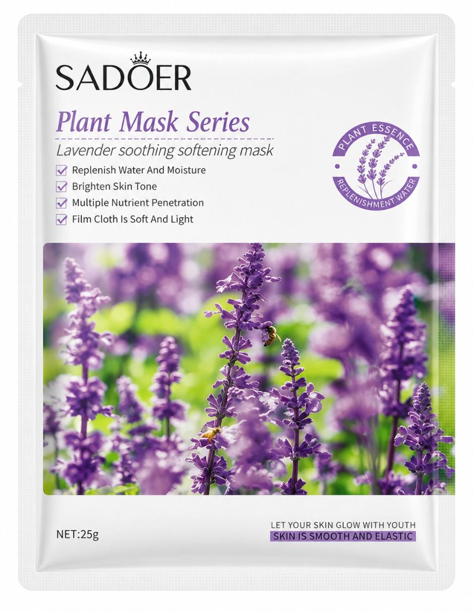 Mascarilla facial Relajantes de Lavanda Sadoer
