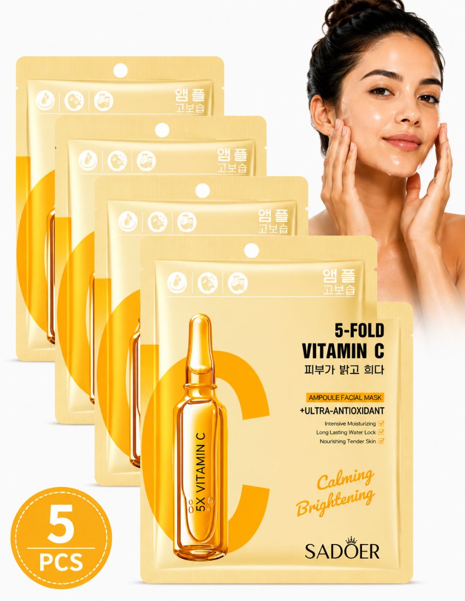 Set de mascarilla facial Iluminadoras Y Reparadoras Con Vitamina C para Iluminar Sadoer