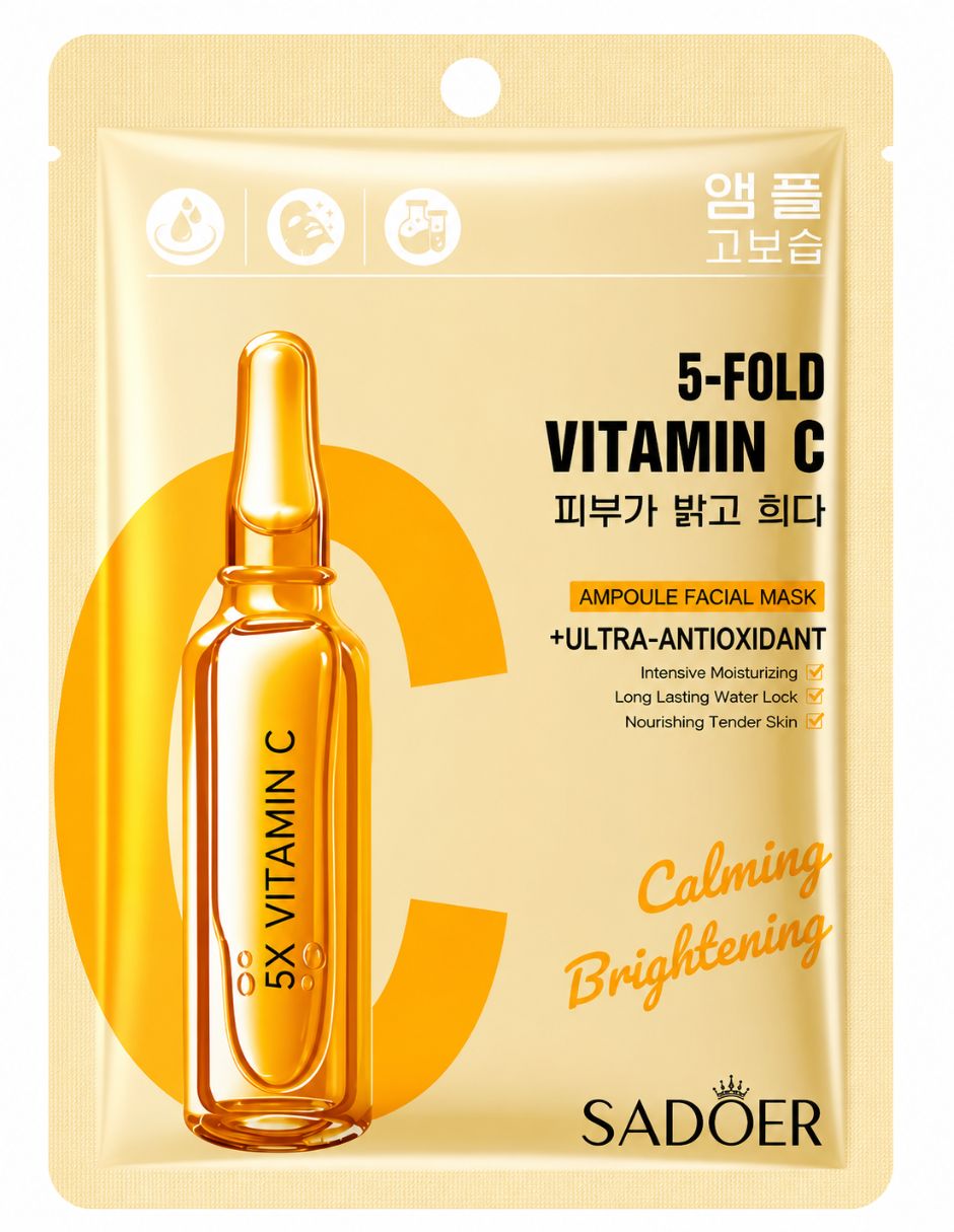 Set de mascarilla facial Iluminadoras Y Reparadoras Con Vitamina C para Iluminar Sadoer