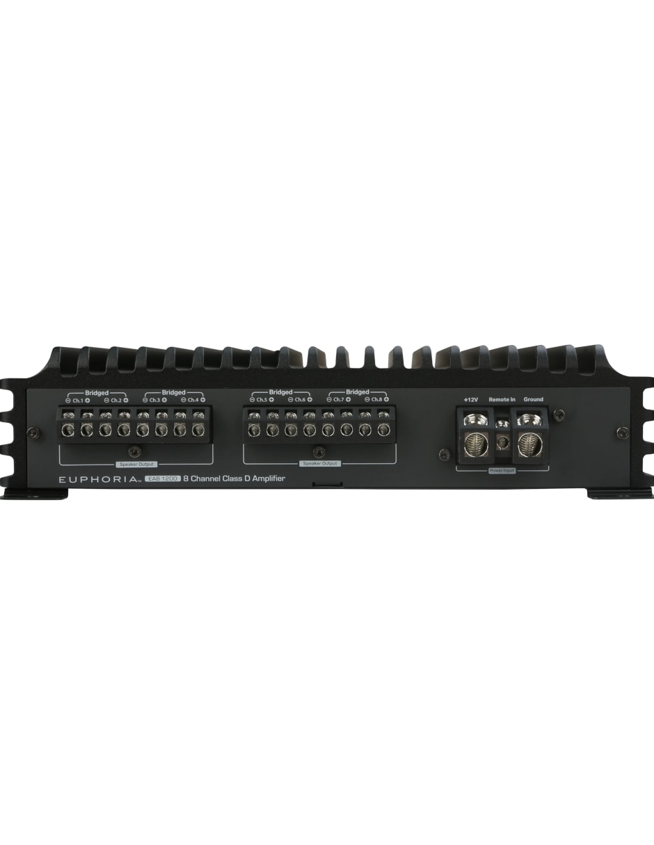 Amplificador para auto Euphoria EA8.1200 de 12 VDC