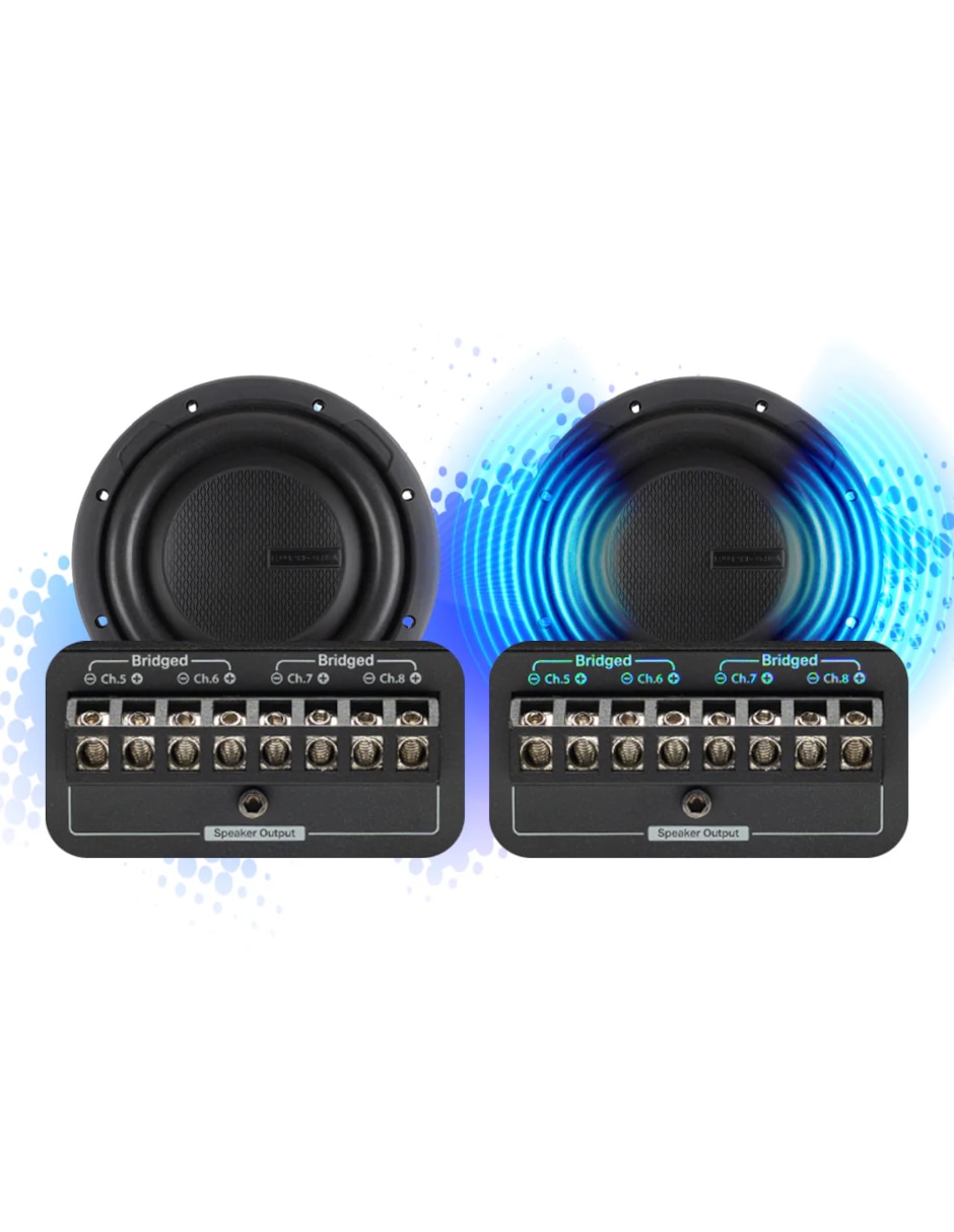 Amplificador para auto Euphoria EA8.1200 de 12 VDC