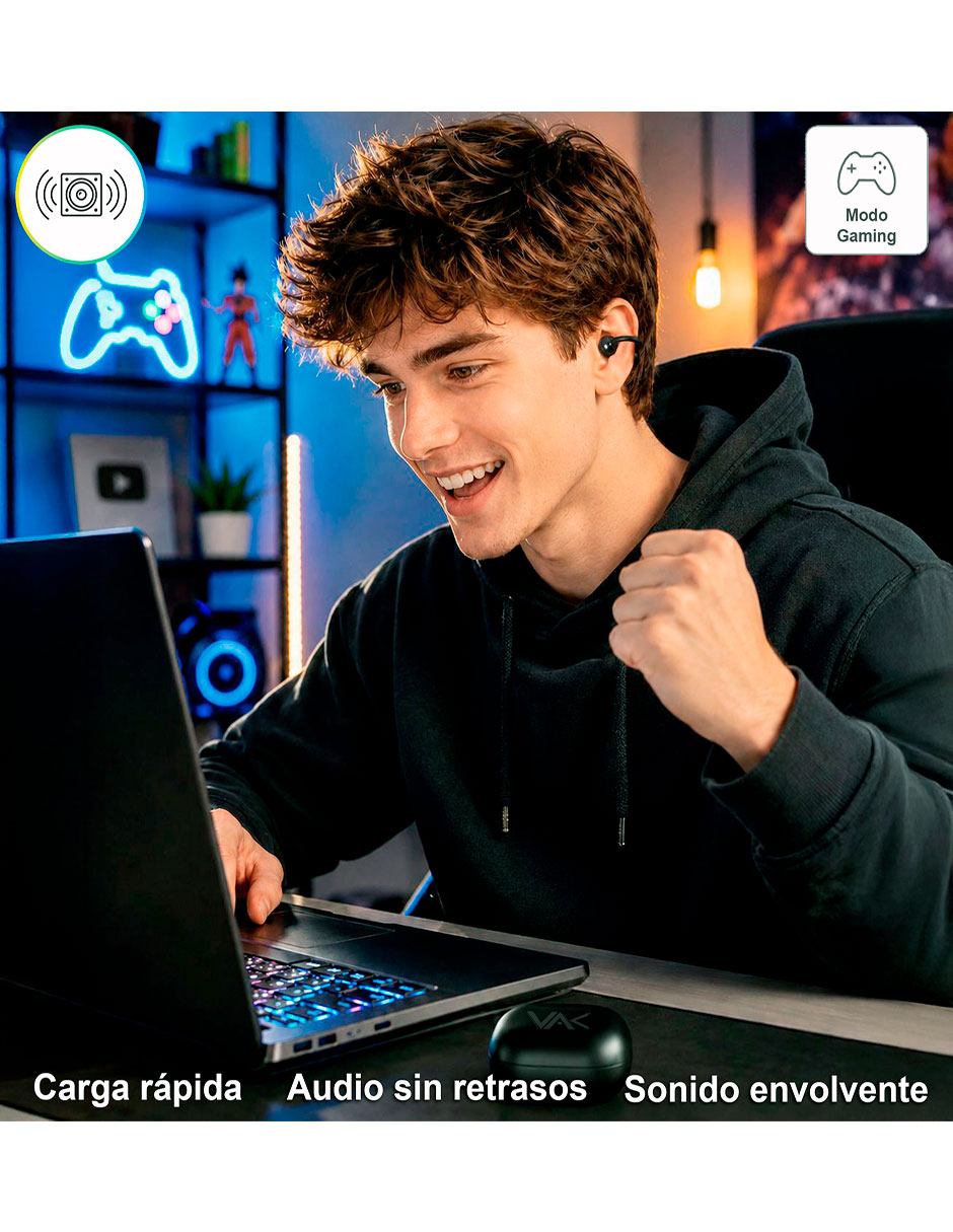 Audífonos True Wireless Vak TI8S-N inalámbricos