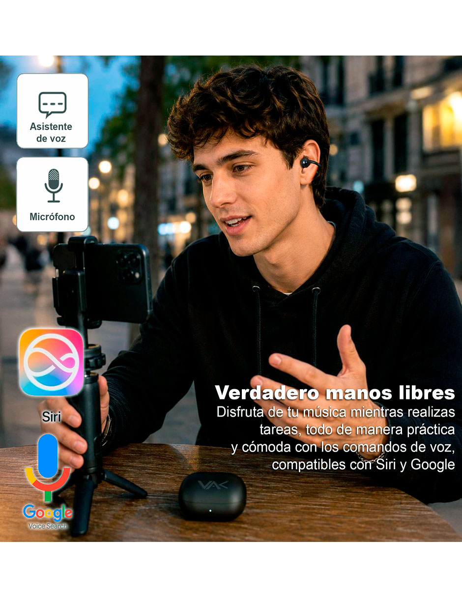 Audífonos True Wireless Vak TI8S-N inalámbricos