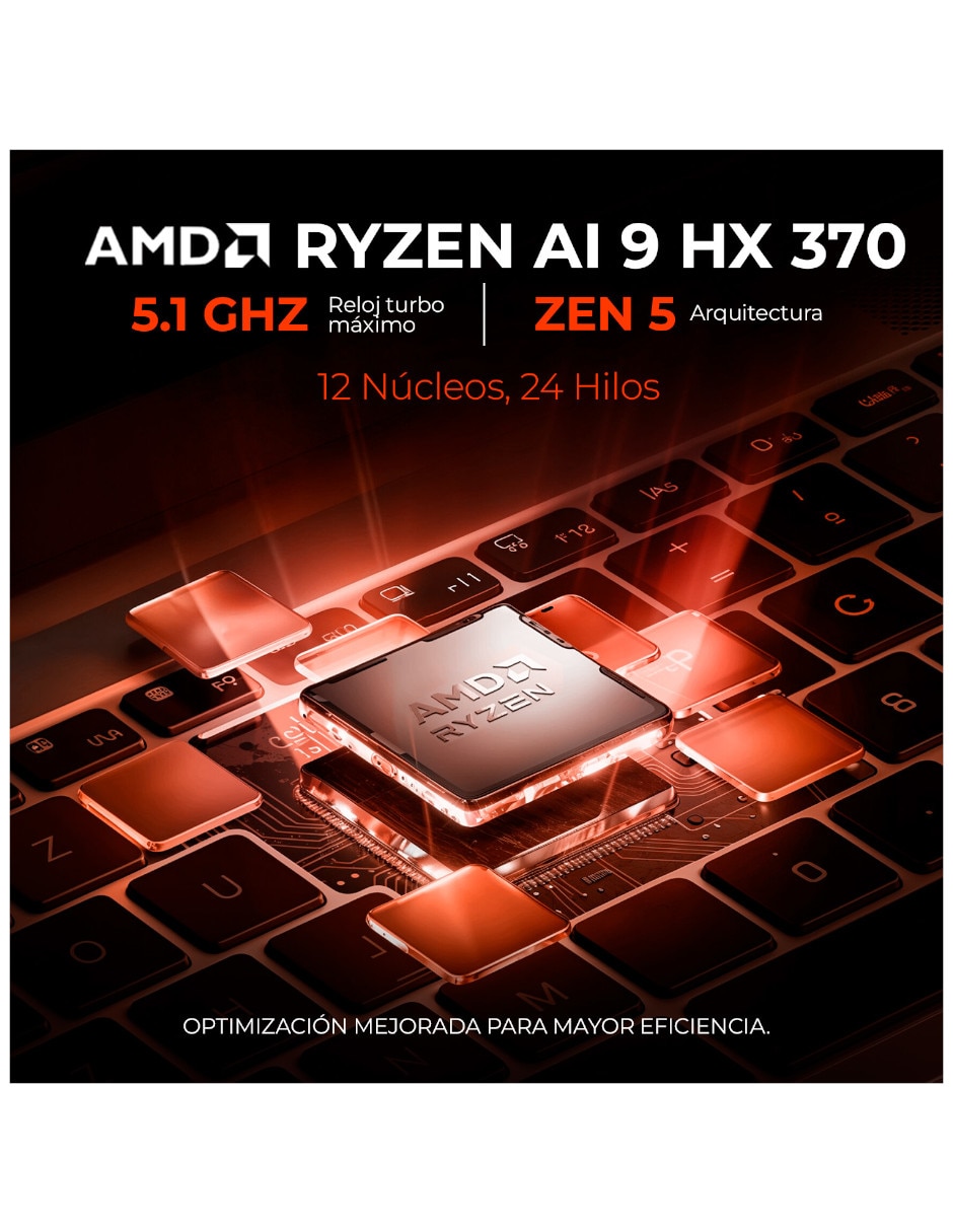 Laptop gamer Gigabyte 2wha3usc64dh 16 pulgadas 2560 x 1600 amd ryzen ai 9 nvidia geforce rtx 5070 32 GB Ram 1 TB SSD