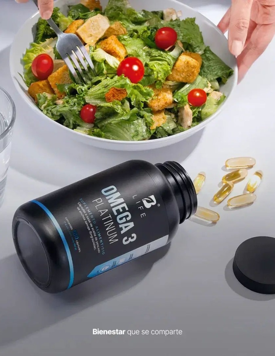 Omega 3 platinum B Life con aceite de anchoa salvaje de 180 cápsulas