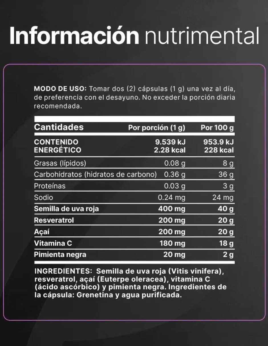 Resveratrol B Life de 180 cápsulas