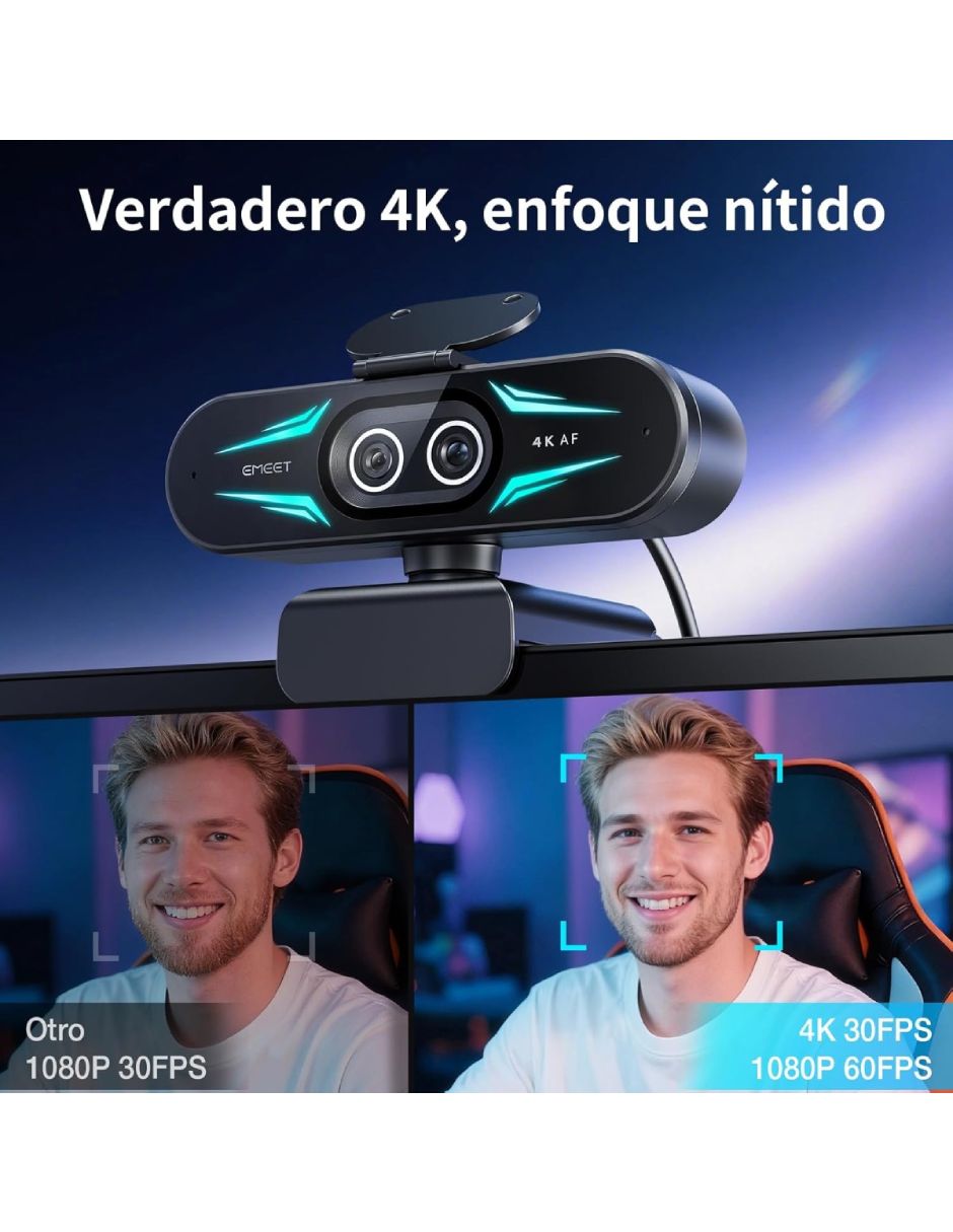 Webcam de 3840 px x 2160 px Emeet C60E 4K Dual
