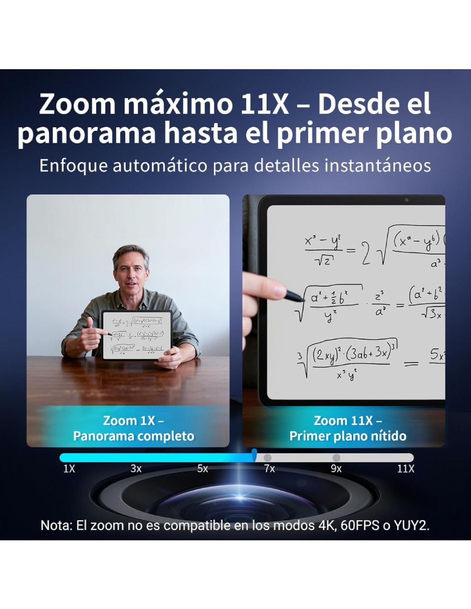 Webcam de 3840 px x 2160 px Emeet C60E 4K Dual