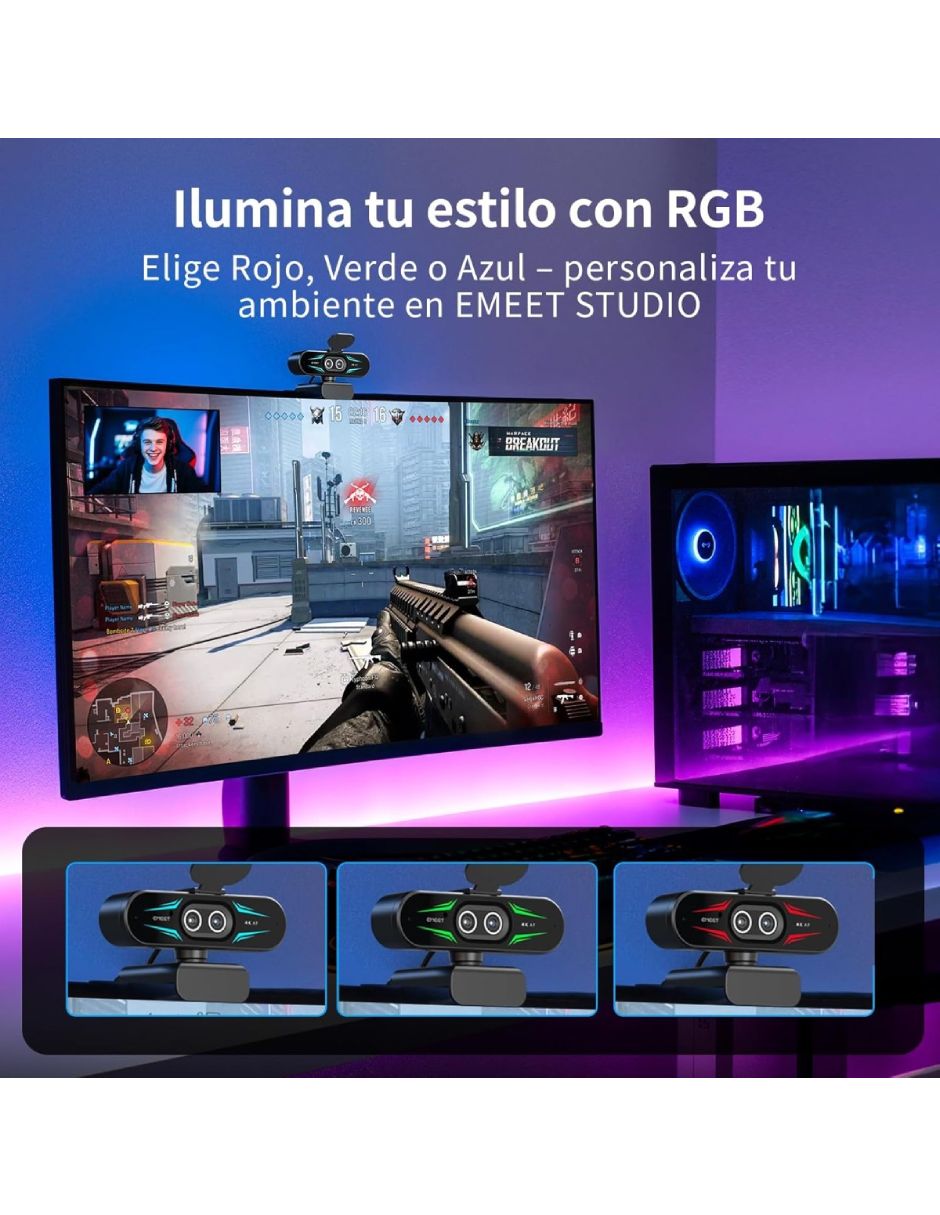 Webcam de 3840 px x 2160 px Emeet C60E 4K Dual