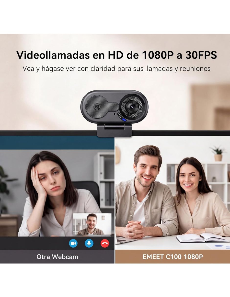 Webcam de 1080 px Emeet C100