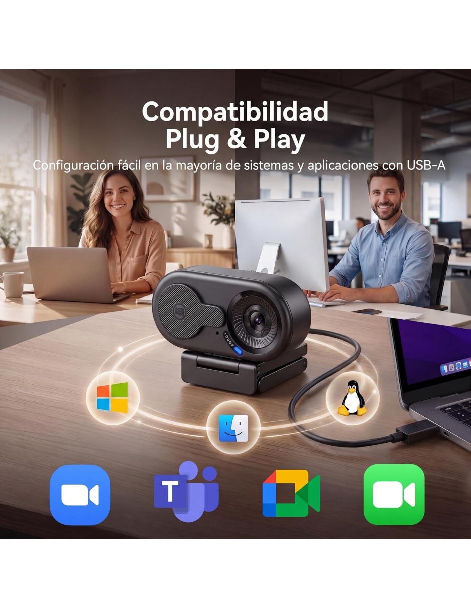 Webcam de 1080 px Emeet C100