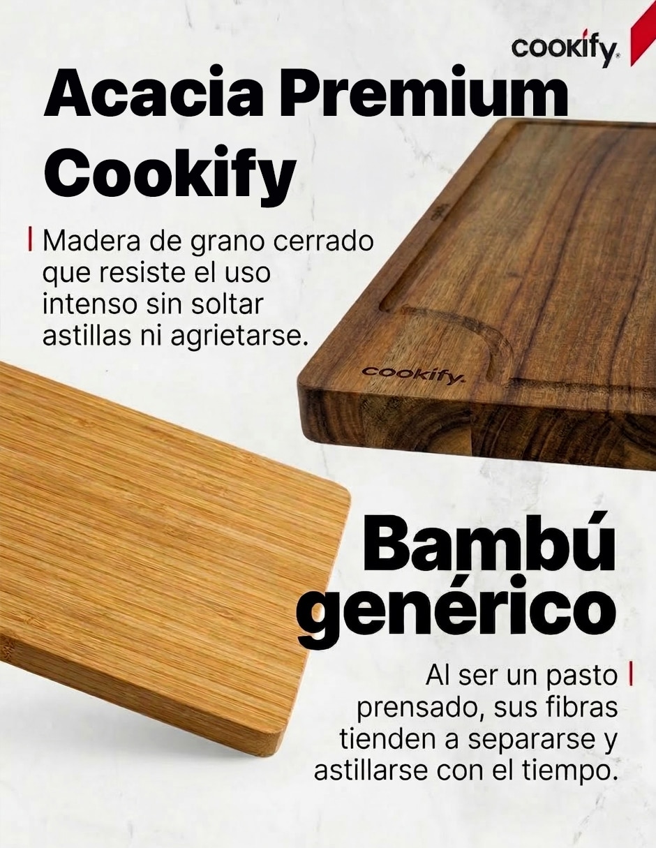 Set tabla para picar de madera 4