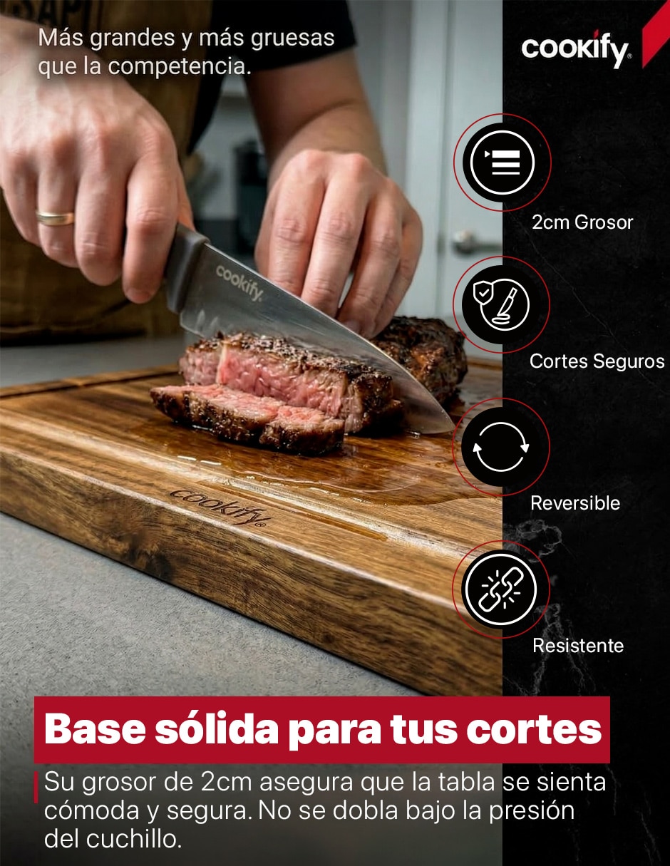 Set tabla para picar de madera 8