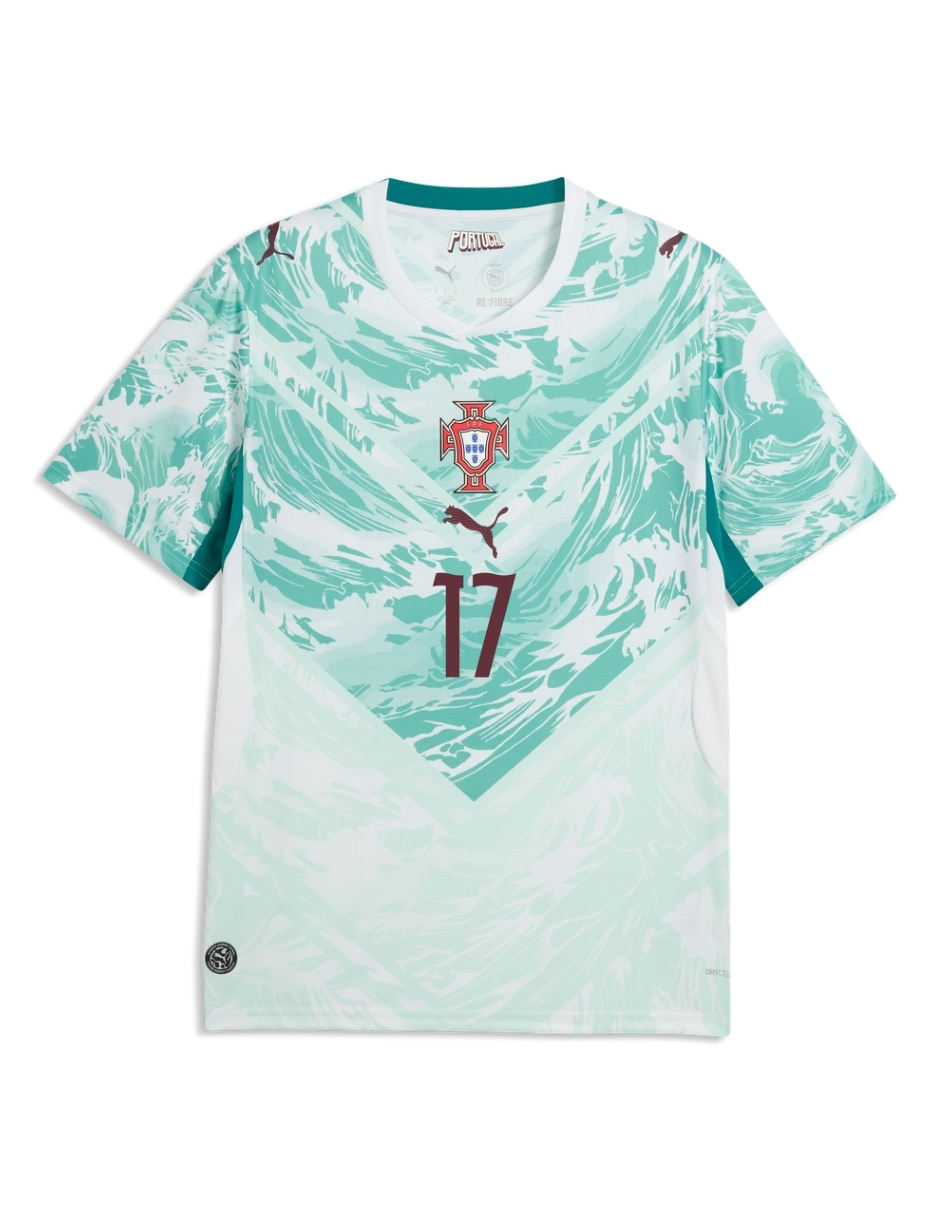 Jersey de selección de fútbol de portugal visitante de Rafael Leao manga corta puma jugador para hombre