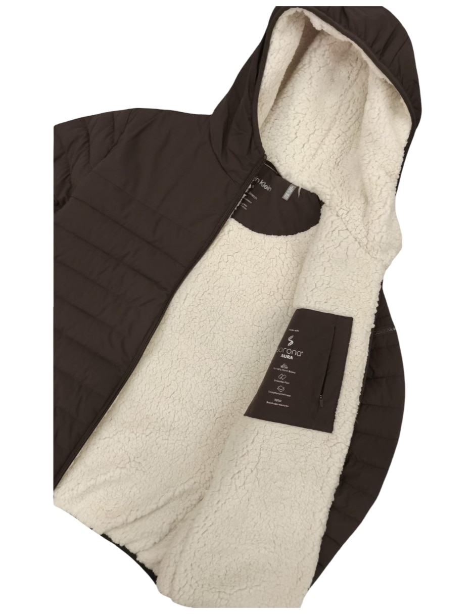 Chamarra acolchada Calvin Klein capucha y bolsillos para hombre