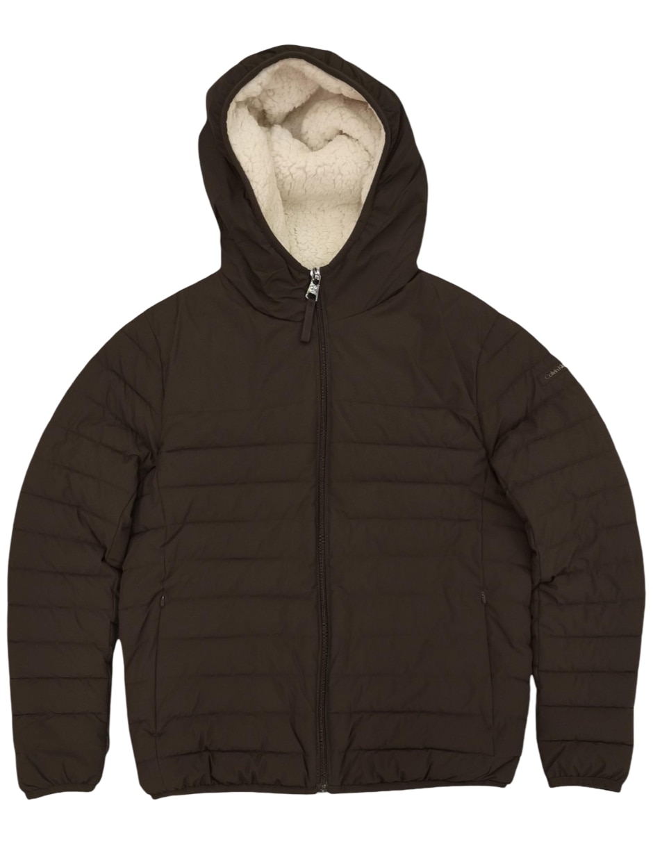 Chamarra acolchada Calvin Klein capucha y bolsillos para hombre