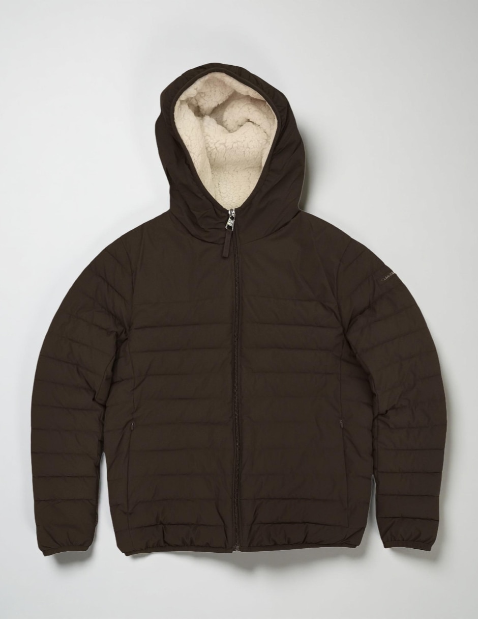Chamarra acolchada Calvin Klein capucha y bolsillos para hombre