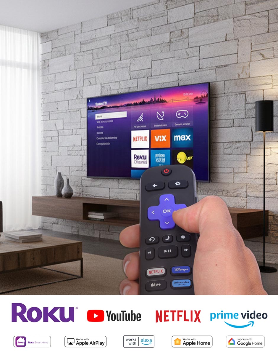 Pantalla Smart TV Led de HD TLK32R con Roku TV 2