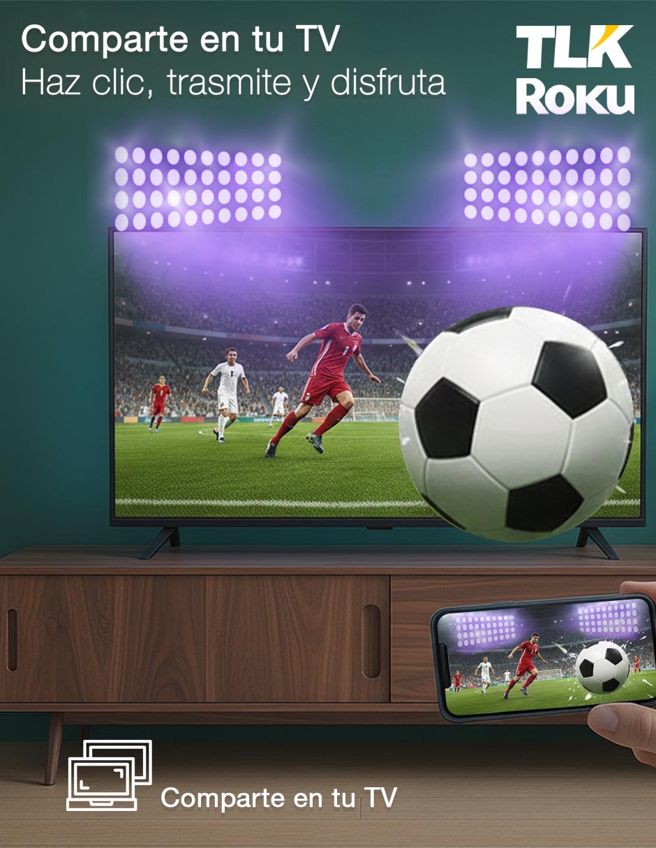 Pantalla Smart TV Led de HD TLK32R con Roku TV 3