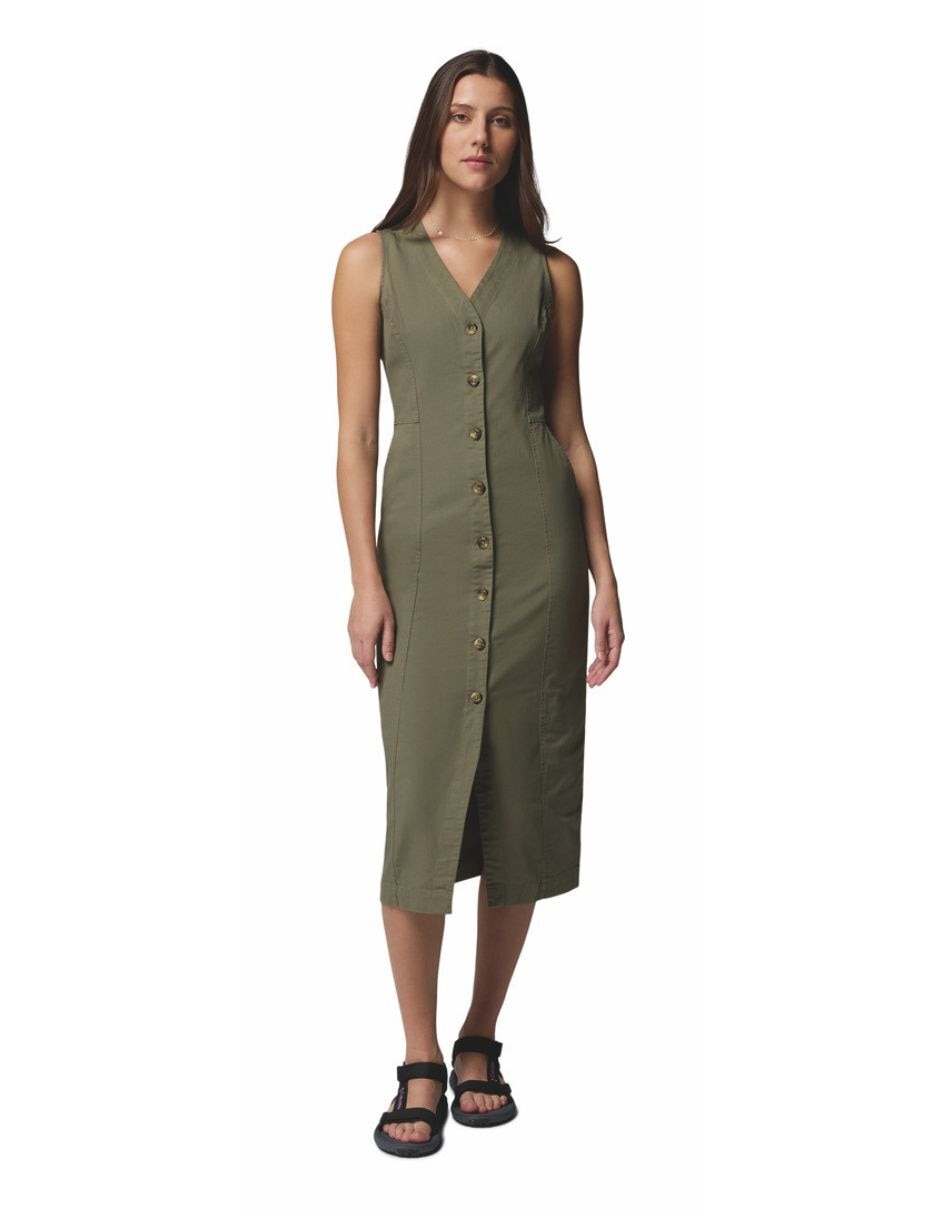 Vestido sin bra Columbia largo multidisciplina para