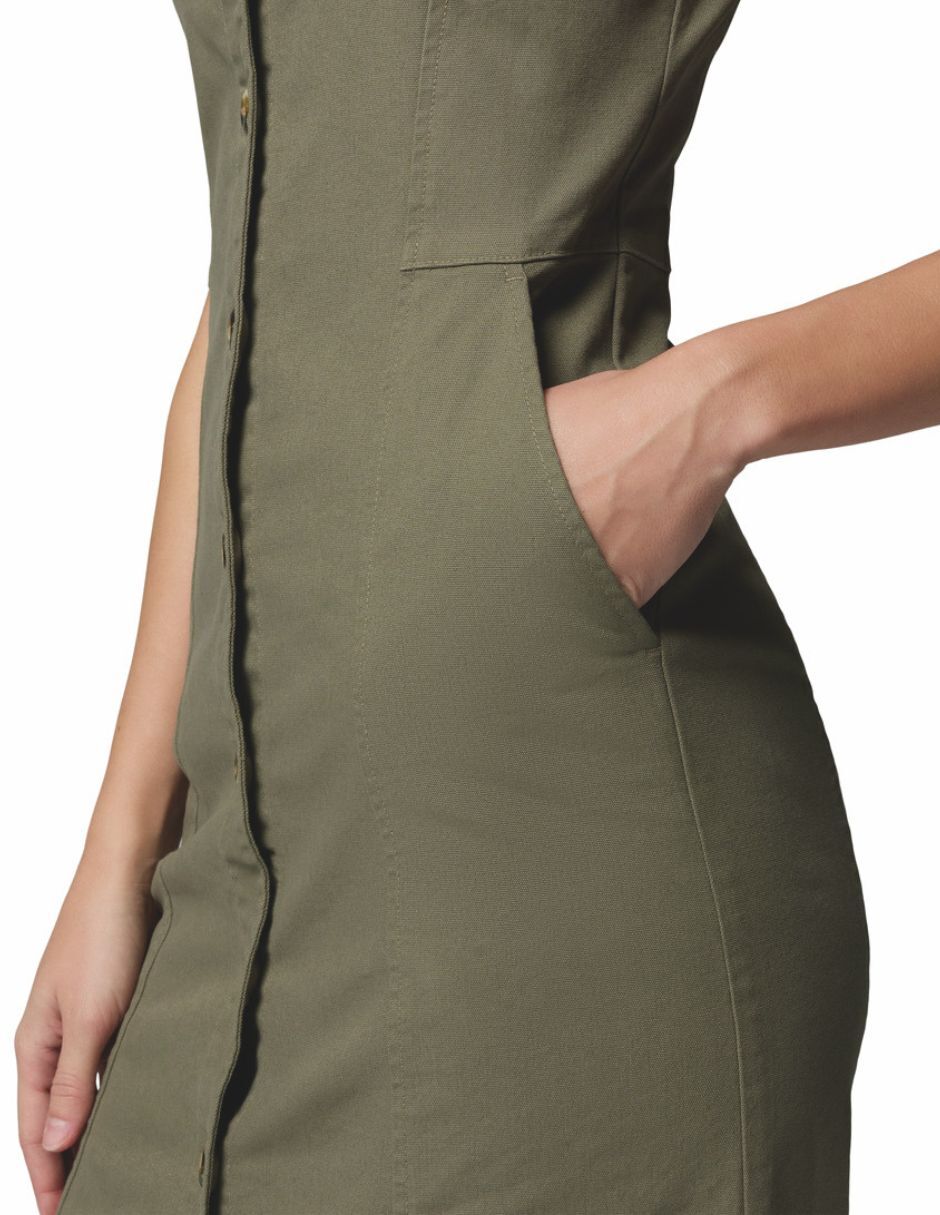 Vestido sin bra Columbia largo multidisciplina para