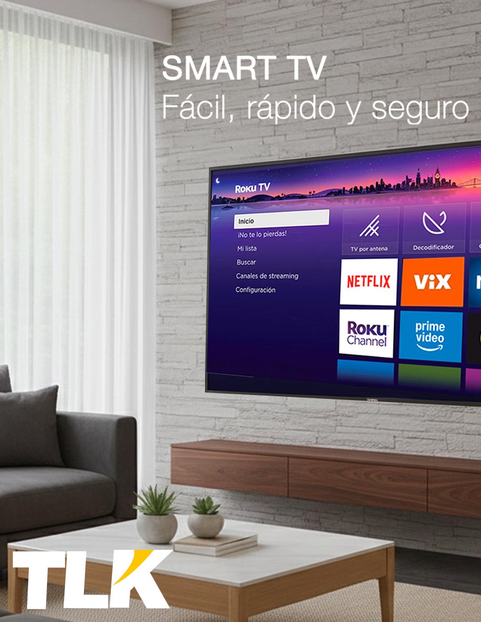 Pantalla Smart TV Led de HD TLK40fr con Roku TV 4