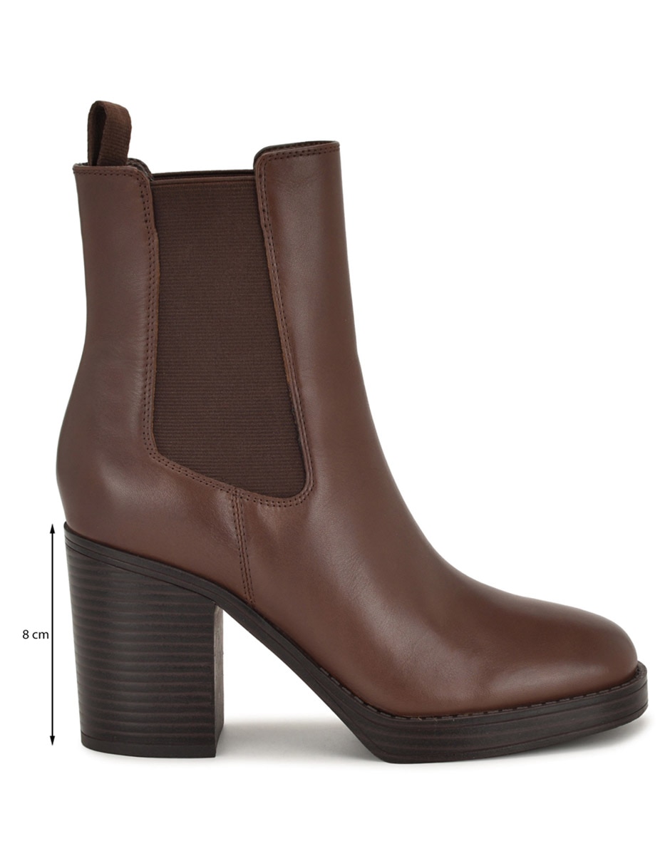 Botín arriba del tobillo nine west de piel para mujer