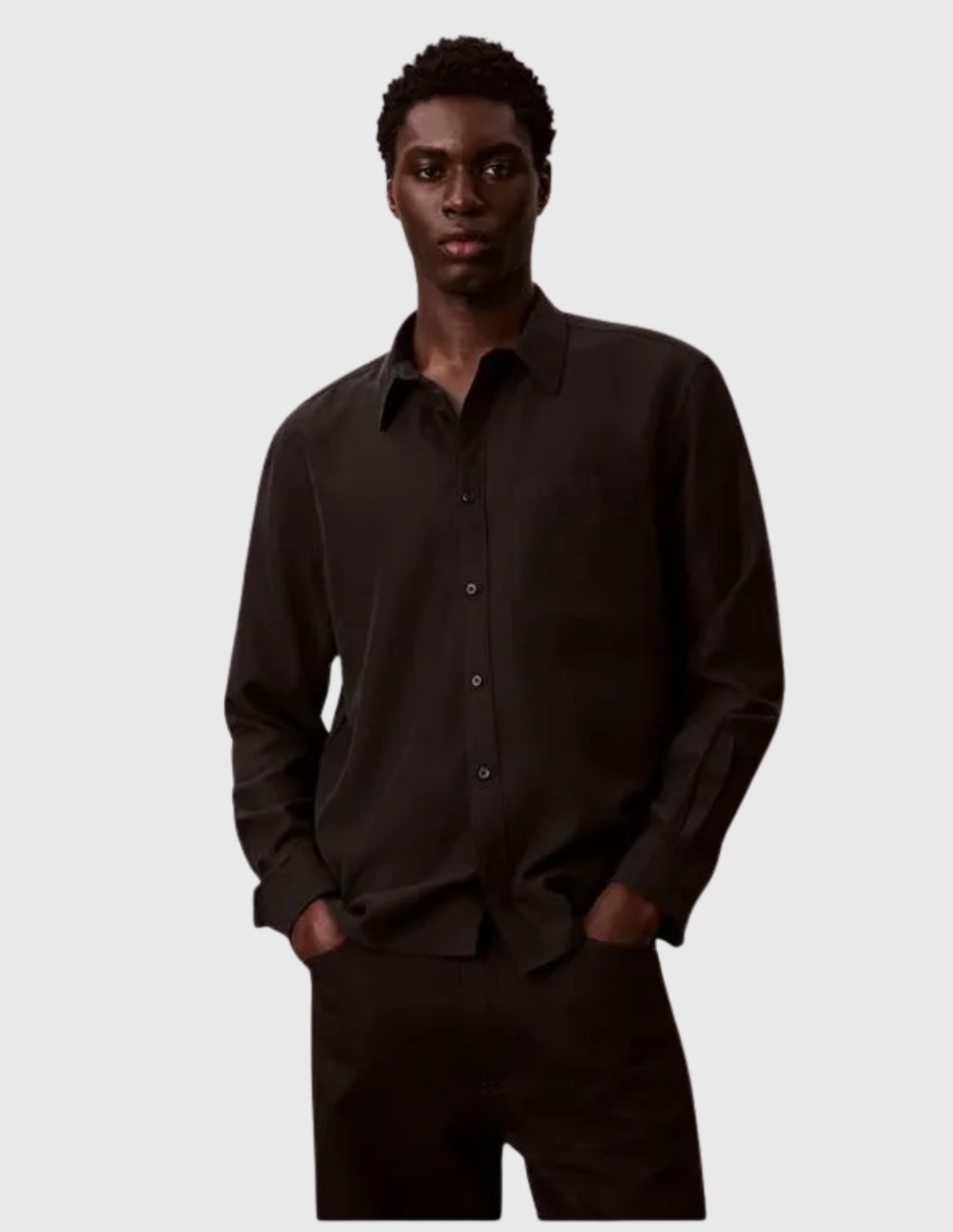 Camisa casual Calvin Klein manga larga para hombre