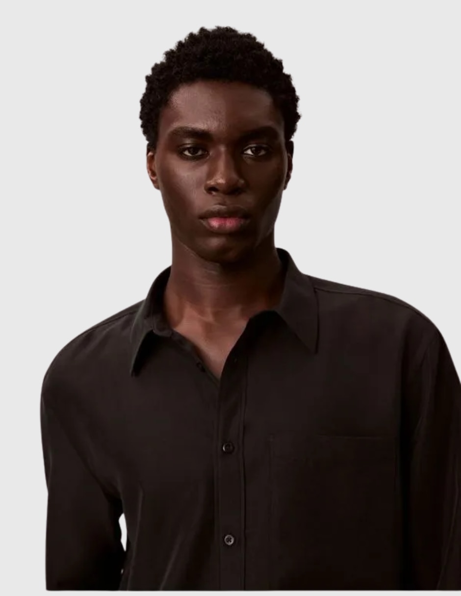 Camisa casual Calvin Klein manga larga para hombre