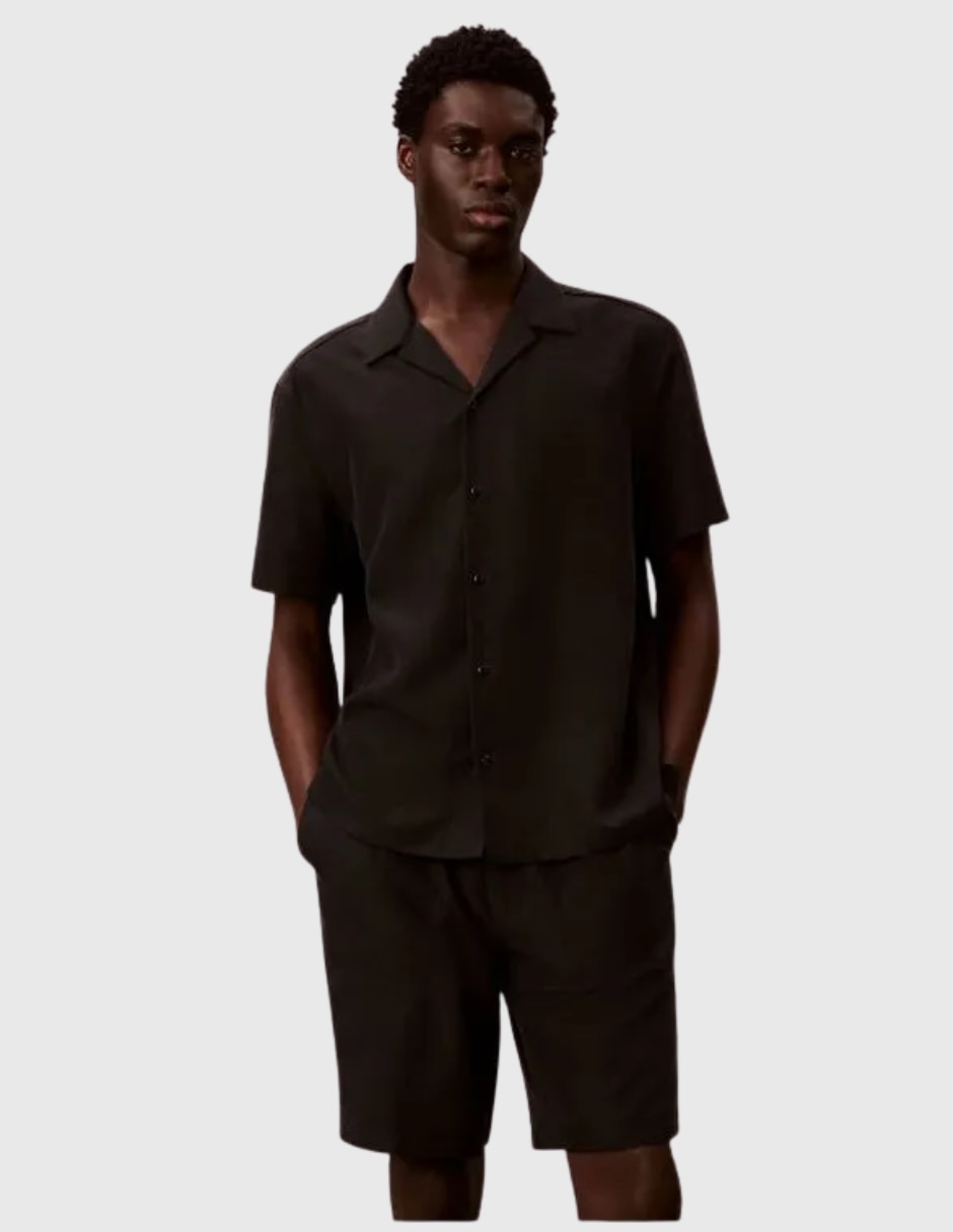 Camisa/Sobrecamisa Casual de (si aplica) Modal manga Corta para hombre 1