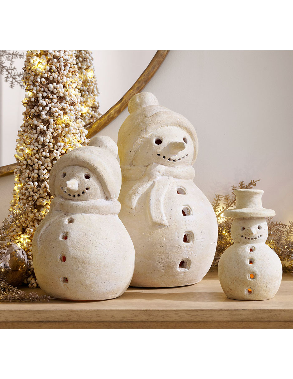 Figura decorativa navideña Pb Terracotta Snow 3
