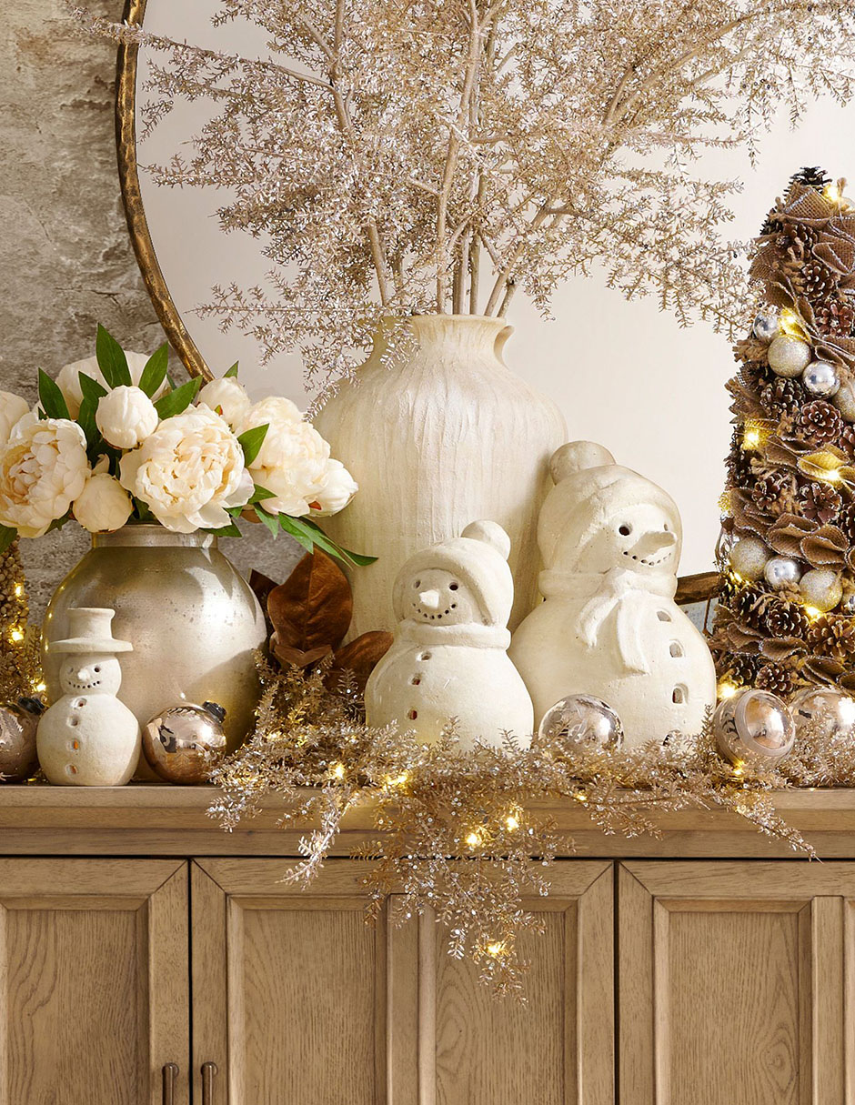Figura decorativa navideña Pb Terracotta Snow 4