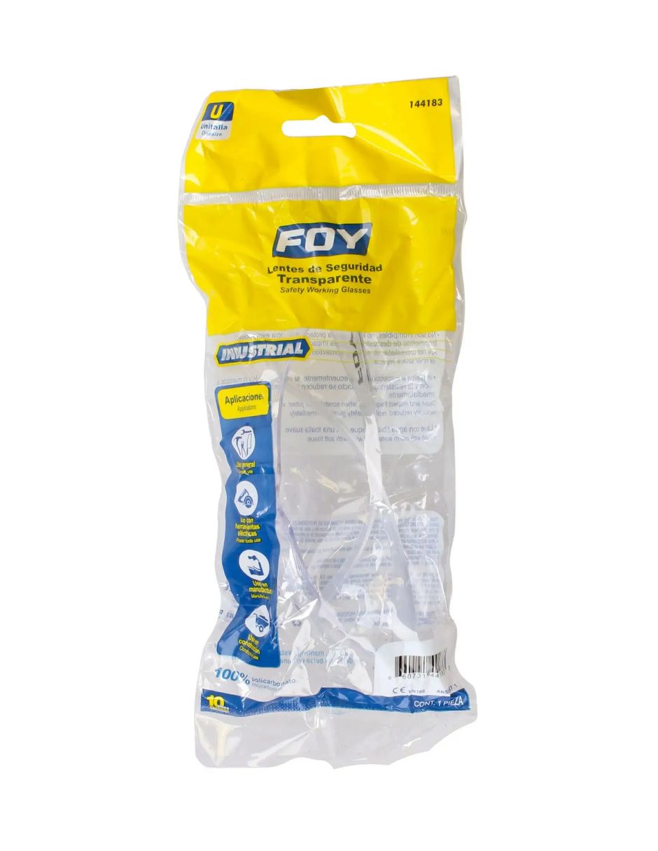 Lentes de seguridad Foy protección de plástico