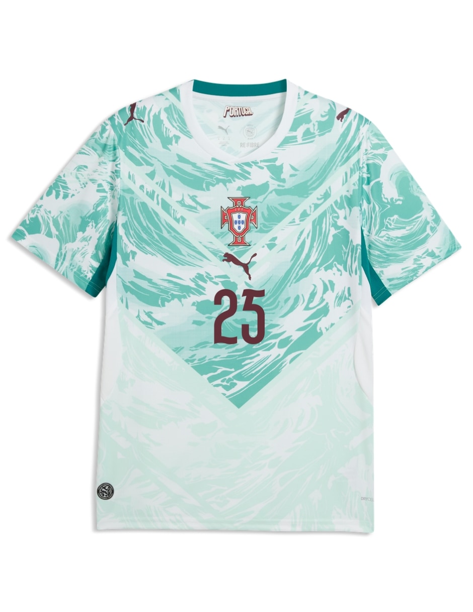 Jersey de Selección de fútbol de Portugal visitante de N. Mendes manga corta Puma jugador para hombre