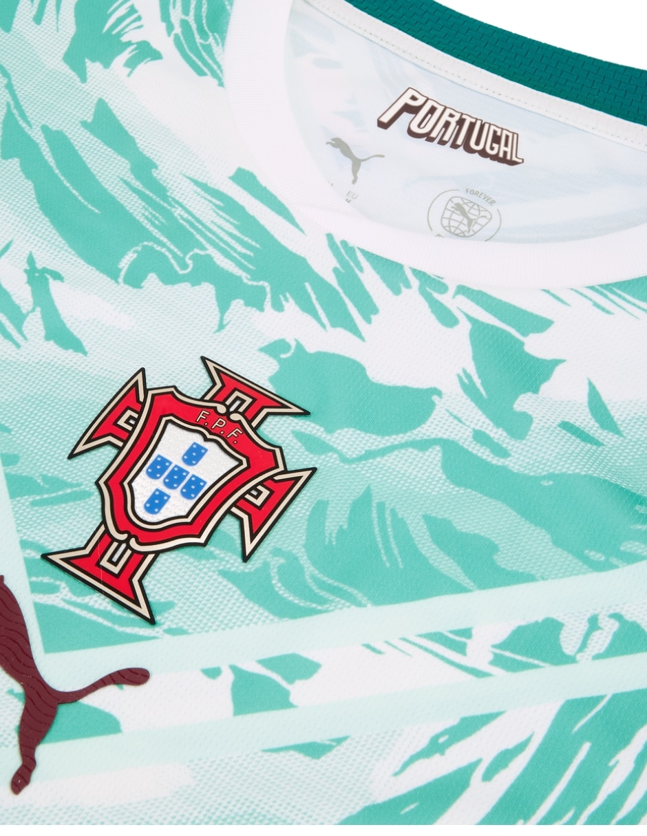 Jersey de Selección de fútbol de Portugal visitante de N. Mendes manga corta Puma jugador para hombre