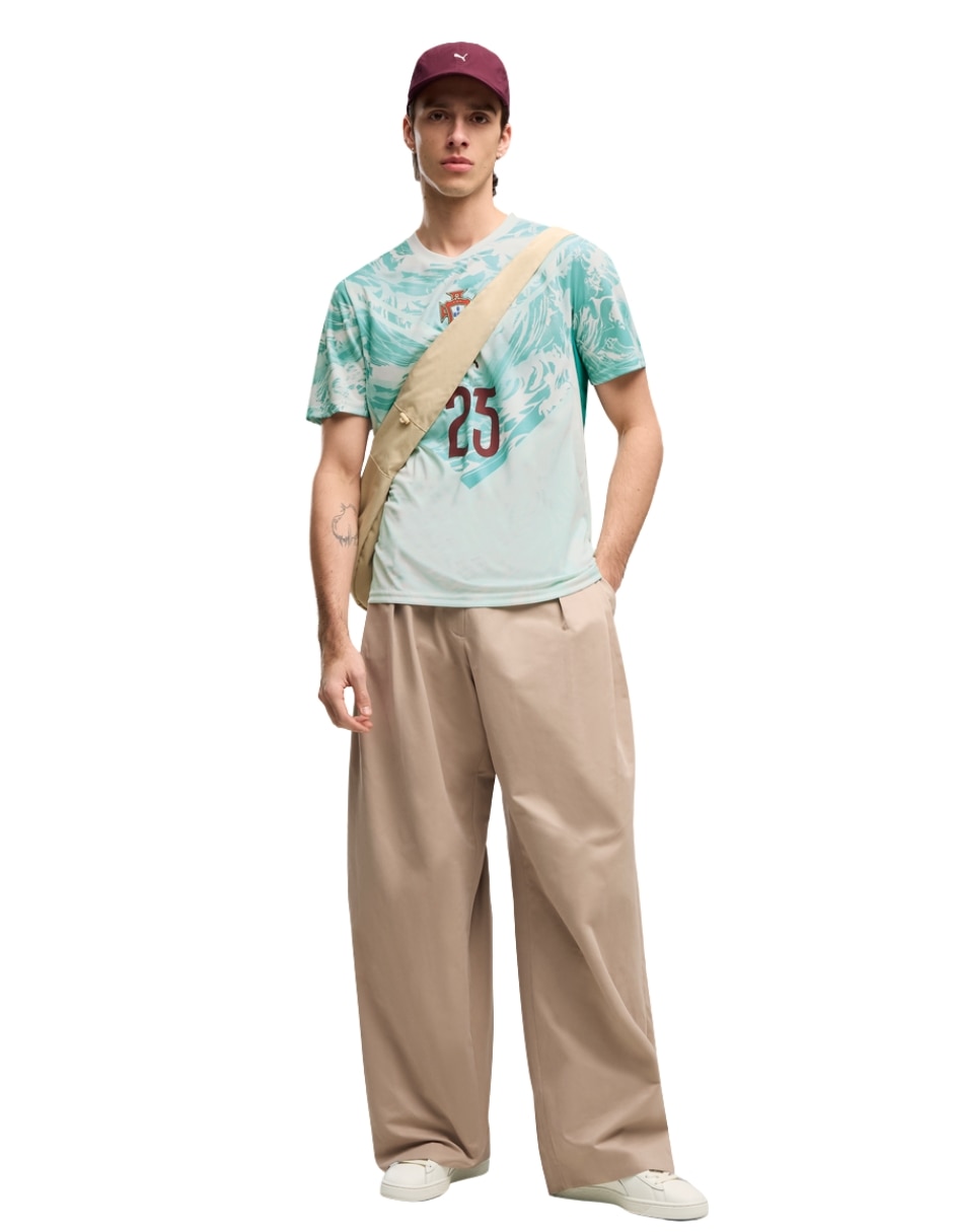 Jersey de Selección de fútbol de Portugal visitante de N. Mendes manga corta Puma jugador para hombre